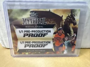 2024 Leaf Exotic Mythical Proof Dragon Superfractor Rafael Nadal Alcaraz (1/1) - Picture 1 of 2