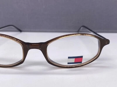 Tommy Hilfiger Monturas de Gafas Hombres Mujer Ovaladas Rectangulares Marrón TH 080 1990s Foto 1 de 4