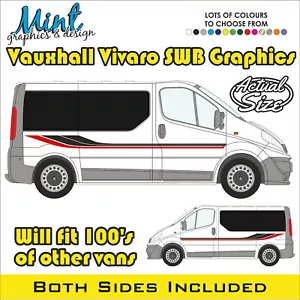 SWB Vauxhall (Opel) Vivaro Camper Seitenstreifen Aufkleber Sticker Van Grafik KEINE P&P 037 - Bild 1 von 4