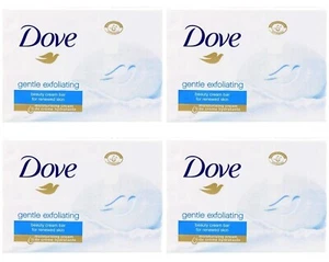 4x DOVE Gentle Exfoliating Beauty Cream Bar Twin Pack 90g (8 Soaps Total) - Picture 1 of 2