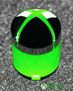 Genuine OEM Microsoft XBox 360 Controller Green Chrome Silver Home Guide Button - Picture 1 of 2