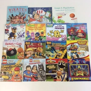 Boys Bob Builder Pirates Lego Preschool Kindergarten 1st 2nd Grade 15 Book Lot - Picture 1 of 4