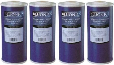 Bluonics 4 (GAC) Granular Activated Carbon Water Filters 4.5" x 10" Cardridges - Image 1 of 2