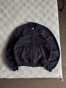 G-Star Raw Fleece Bomber Zip Jacket GR Sweater Navy Blue Size M Men's - Picture 1 of 11