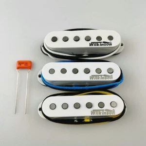 Wilkinson Guitar + 473 100 capacitor WVS Ainico5 SSS 60's Guitar Pickups  ST  - Picture 1 of 15