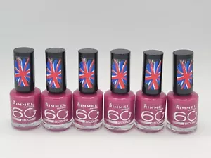 Rimmel 60 seconds nail polish shade Piccasilly Line #505. LOT OF 6 - Picture 1 of 6