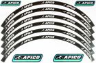 APICO RIM DECALS FOR TRIALS MX BIKES 21" 18" WHEELS FULL SET FRONT & REAR THICK