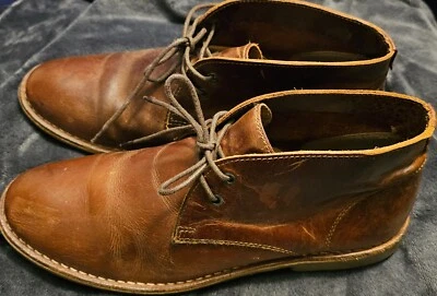 Franco Fortini DADE Chukkas Botas de Cuero Marrón con Cordones Zapatos para Hombres Talla 10 Foto 1 de 4