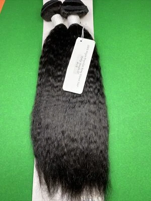 10A_VIRGIN BRAZILIAN BUNDLE WEAVE KINKY_STRAIGHT_WAVE_12"_#1B - Imagem 1 de 4