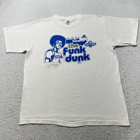 Adidas Men's Medium Dwight Howard The Funk Dunk Orlando Magic Graphic T Shirt Cover