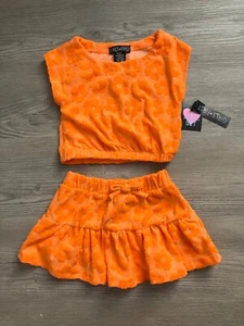 Girls First Toddler 2 Piece Skirt Set   NEW w/Tags  Size 4T  Orange in Color - Picture 1 of 8