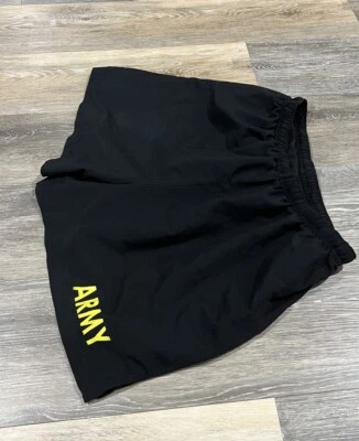 US Army Shorts Adult Medium Black Physical Fitness Training Stretch Light Nice - Image 1 of 4