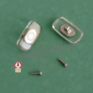 1 Paar Ersatz für Montblanc Brillen Sonnenbrillen Schraub Nasenpads Silber - Bild 1 von 5