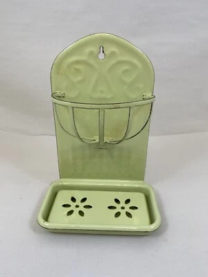 ESPONJA PARA SABONETEIRA ESMALTE SUPORTE DE PAREDE VERDE - Imagem 1 de 4