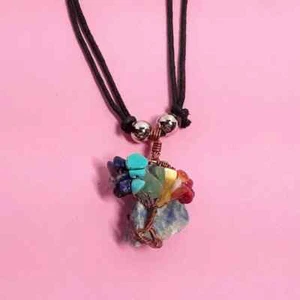 Collar Árbol de la Vida, ¡NUEVO! Chakra Festival Boho Cobre Piedra Azul Sodalita 18" - Imagen 1 de 6
