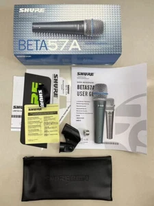 Shure Beta 57A Supercardioid Dynamic Instrument Vocal Microphone Cardioid Mic US - Picture 1 of 9