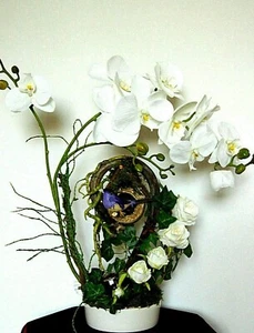 Orchidee Arrangement Kunstblumen Gesteck Büro Geschäft Künstliche Deko LN2 - Bild 1 von 8