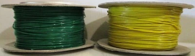 Model Railway Point Motor Wire Deal / 1 Green + 1 Yellow 100m Rolls 7/0.2mm 1.4A - Image 1 of 4
