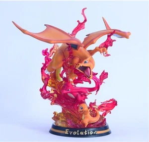 Action Figure - Statua Pokemon Evolution Charizard Charmeleon Charmander 26 CM - Foto 1 di 7