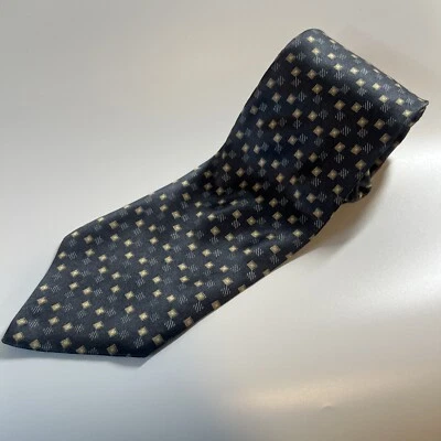 ZYLOS GOLD George Machado Men's 100% Silk Tie ~ Geometric ~ Made in the USA! - Изображение 1 из 4