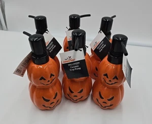 Halloween Orange Keramik Kürbis Jack-O-Laterne Seifenspender - Bild 1 von 14