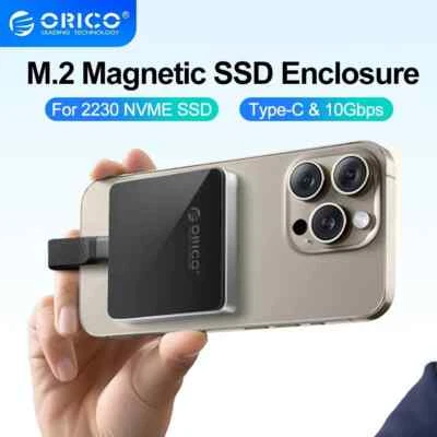 ORICO Magnetic 2230 M.2 NVMe SSD Enclosure USB 3.2 Gen 2 10Gbps for iPhone 15 - Image 1 of 4