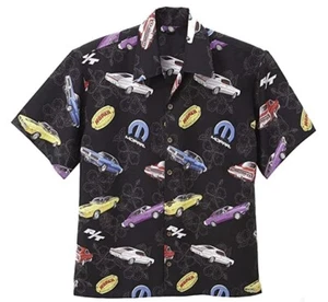 MoPar Vintage 1st 2nd Gen Charger Camp Hawaiian Large Shirt David Carey - Picture 1 of 3