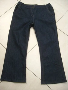 ANYA MADSEN JEANS BOOTCUT 20 elasticated waist stretch blue smart chino W36 L28 - Picture 1 of 8