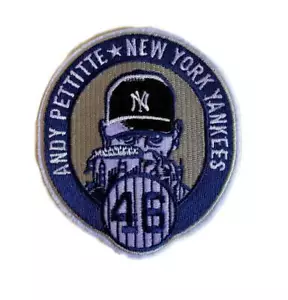 MLB Andy Pettitte #46 Retirement New York Yankees Jersey Iron on Patch 4" x 3.5" - Picture 1 of 2