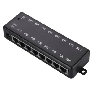 8-Port-PoE-Injektor-Netzteiladapter Ethernet-Switch für IP-Kameras DC12V - Bild 1 von 10