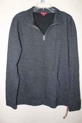 Sudadera a rayas Merona para hombre con cremallera en cuarto, tallas/colores () Foto 1 de 2