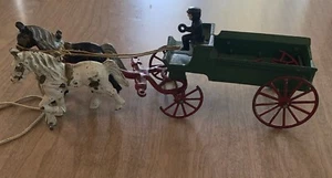 Gusseisen Kenton Spielzeugwagen zwei doppelte Pferdefahrer - Bild 1 von 15