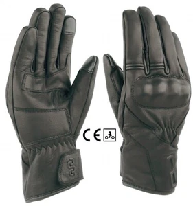 GUANTI GLOVE MOTO INVERNALI OJ DARK 2.1 PELLE BLACK IMPERMEABILE OMOLOGATO TG XL - Picture 1 of 1
