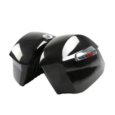 Alforjas duras ABS negras vívidas para Victory Cross Country Cross Roads 2010-2017 Foto 1 de 4