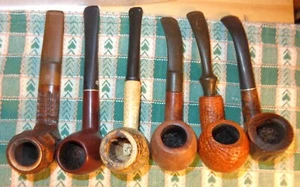 6 PIPAS PARA FUMAR MADERA HIS ITALY KAYWOODIE MAÍZ MAZORCA WHITEHALL MEDICO - Imagen 1 de 13
