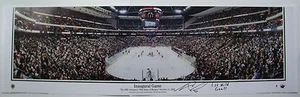 MARIAN GABORIK Signed Huge 12x40 Panoramic Photo w/1st Wild Goal Inscription GAI - Picture 1 of 4