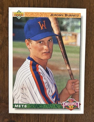 1992 Upper Deck - Top Prospect Jeromy Burnitz #65 (RC) - Image 1 of 2