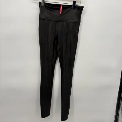 Spanx Faux Leather Lightweight Ankle Legging Black Womans Size Small Moto #3X - Image 1 of 4