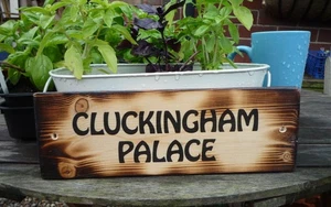 Cluckingham Duckingham Palace Hen House Chicken Run Eggs Duck Goose Sign Plaque - Picture 1 of 28