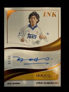 2024-25 Immacolata Calcio Ivan Zamorano Auto 39/49 Inchiostro Autografo Real Madrid - Foto 1 di 2