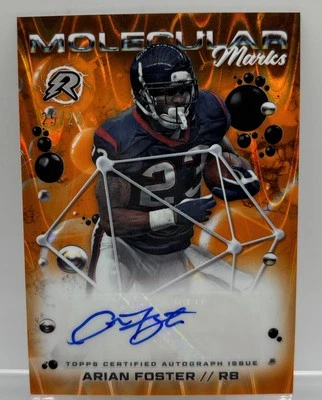 2024 Topps Resurgence Arian Foster Orange Molecular Marks Auto 25/25 Texans - Image 1 of 3
