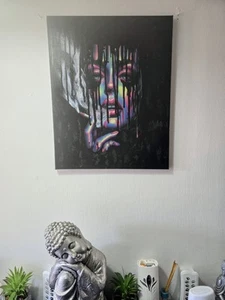 Vibrant Canvas painting acrylic artwork, original wall art, modern home decor - Picture 1 of 8