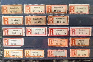 18 uralte R-Zettel, u.a.  Dresden, Nürnberg und weitere tw. 1904 von privat - Bild 1 von 1