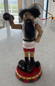 Holz Schneemann Nussknacker Weihnachtsschmuck 4,75 Zoll - Bild 1 von 3