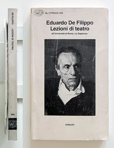 Eduardo De Filippo Lezioni di teatro all'Università di La Sapienza Einaudi 1986 - Imagen 1 de 5
