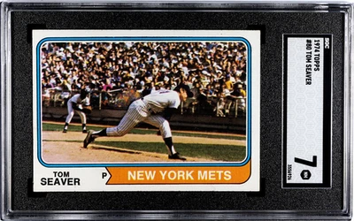 SGC 7 - 1974 Topps # 80 Tom Seaver New York Mets Salón de la fama Foto 1 de 2