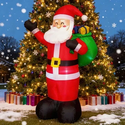 6.6ft Inflatable Santa Claus LED Lighting Indoor Outdoor Christmas inflatables - image 1 of 4