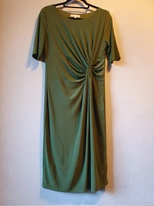 Anthology smart green twist front bodycon midi shift dress, 12 - Picture 1 of 4