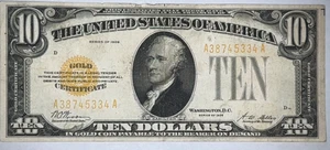 1928 $10 Gold Certificate - Raw - Nice Crisp Note - Picture 1 of 3