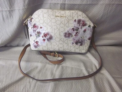 Calvin Klein Janae Orchid Flower Crossbody Purse - Image 1 of 4